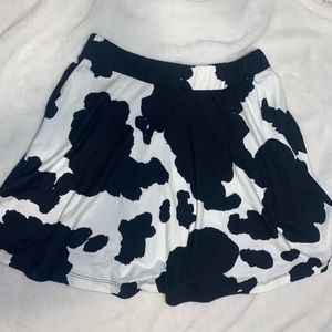 Cow print circle skirt